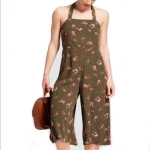 Floral tie jumpsuit